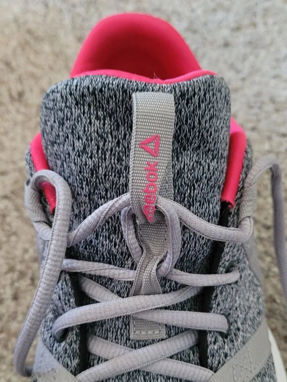 Reebok Women’s Gray & Hot Pink Athletic Sneakers – Size 9.5